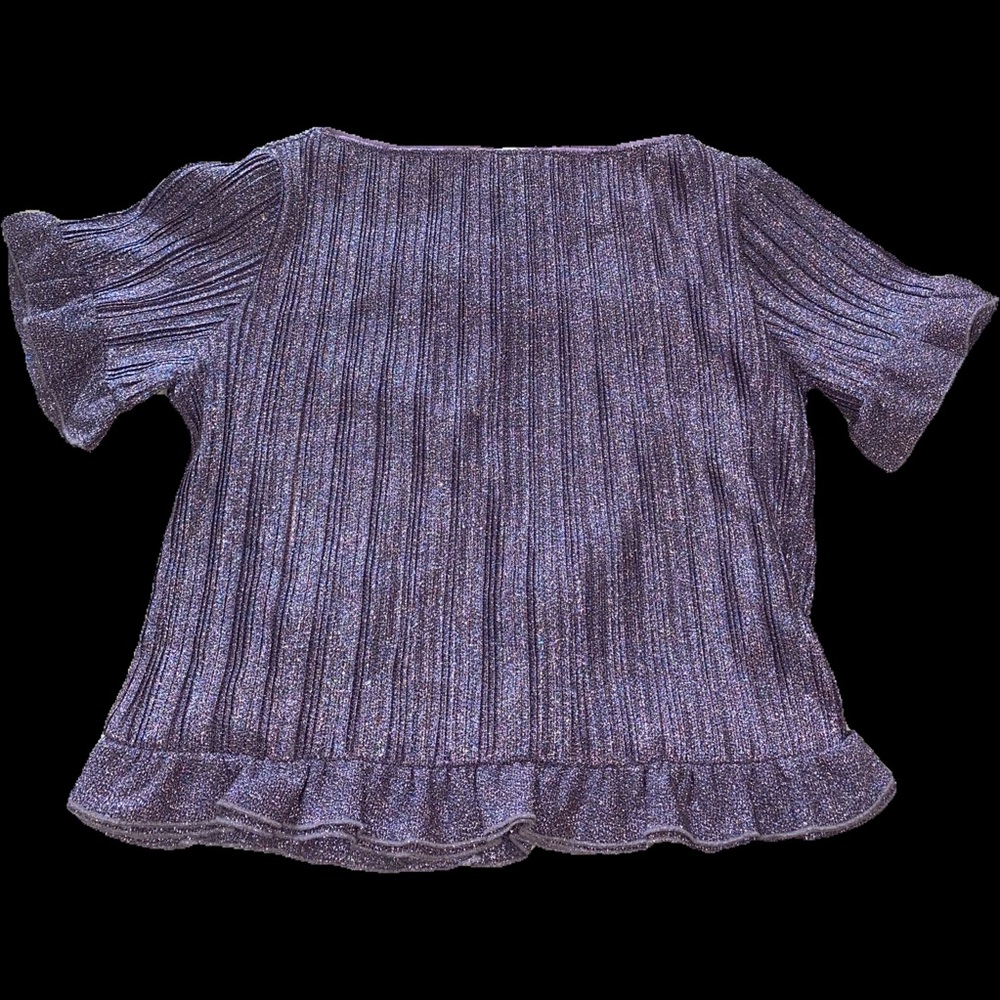 Purple Sparkle Blouse Top
